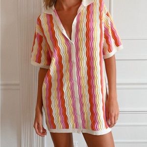 yllw the label FELIX KNIT DRESS Sherbet